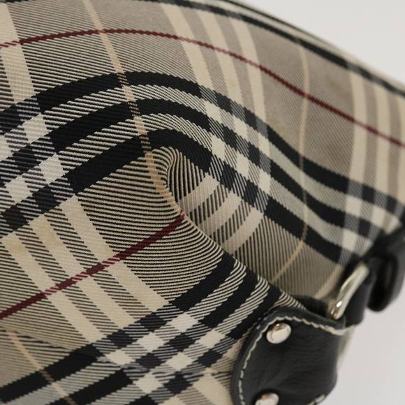 BURBERRY Nova Check Shoulder Bag Nylon Beige Auth 39630 - Picture 7 of 16
